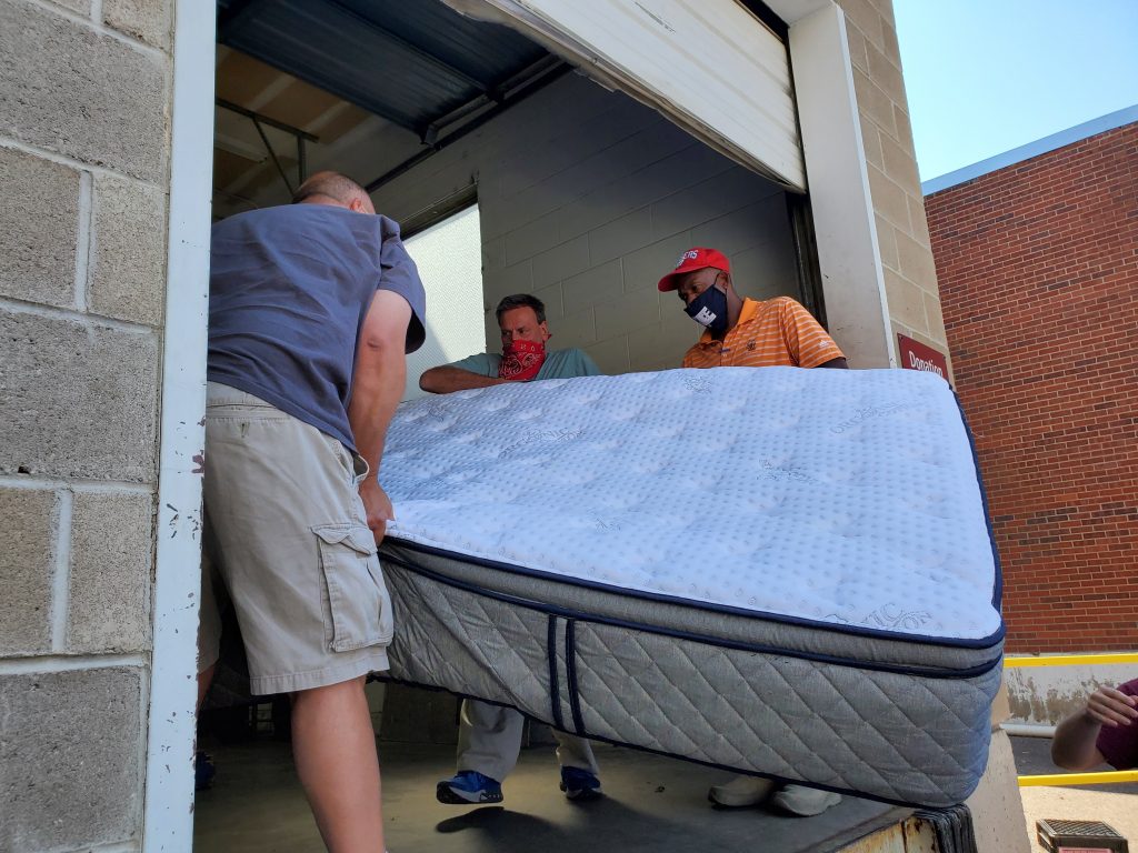 donating our mattress at Denver Rescue Mission.