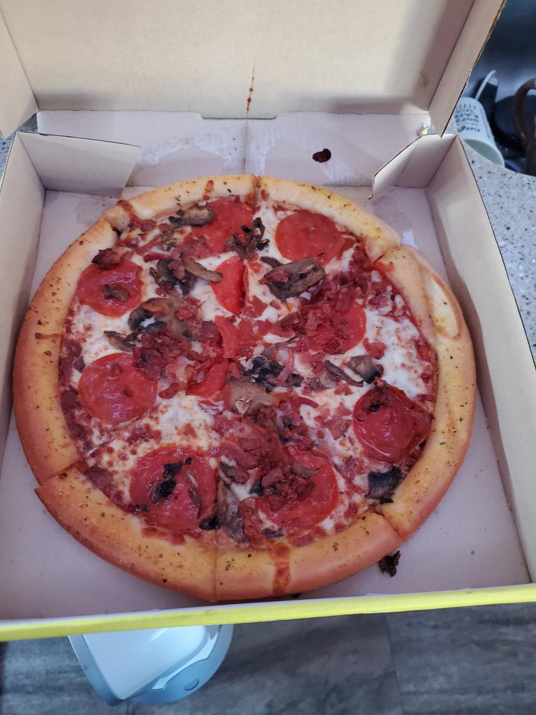 gluten-free pizza from Hungry Howie's