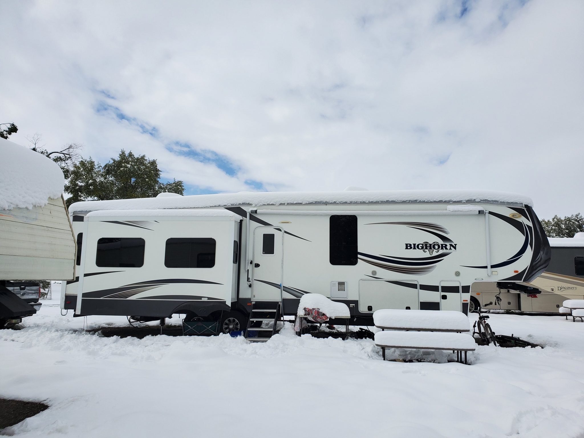 Surviving cold and snow while living fulltime in our RV RV with Us